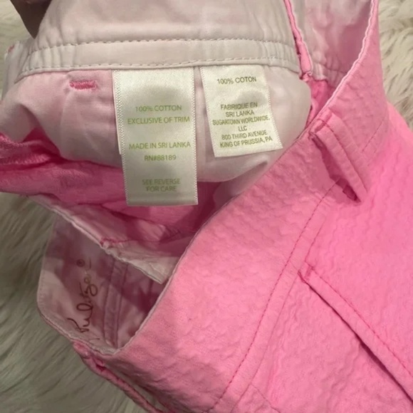Lilly Pulitzer Callahan Pink Cotton Shorts Size 2 - Picture 4 of 4